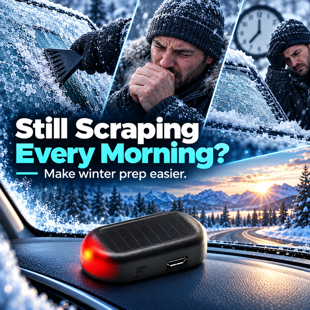 ❄️ Electromagnetic Snow & Ice Device for Cars – Winter Windshield Accessory 🚗