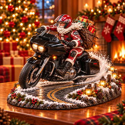 🏍️🎅 Santa’s Christmas Ride – Vintage Motorcycle Keepsake Collection