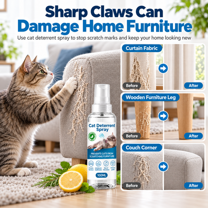 🐱🛡️ Cat Scratch Deterrent Spray – Protect Your Furniture & Keep Cats Away from Scratching!