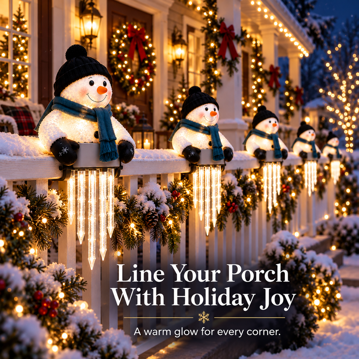 ⛄ Bring A Little Christmas Magic Home - WinterGlow Snowman Icicle Light Decor