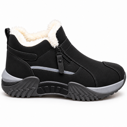 🔥 Cozy Fleece-Lined Winter Boots ❄️ Warm & Comfortable Anti-Slip Ankle Boots with Easy Side Zip