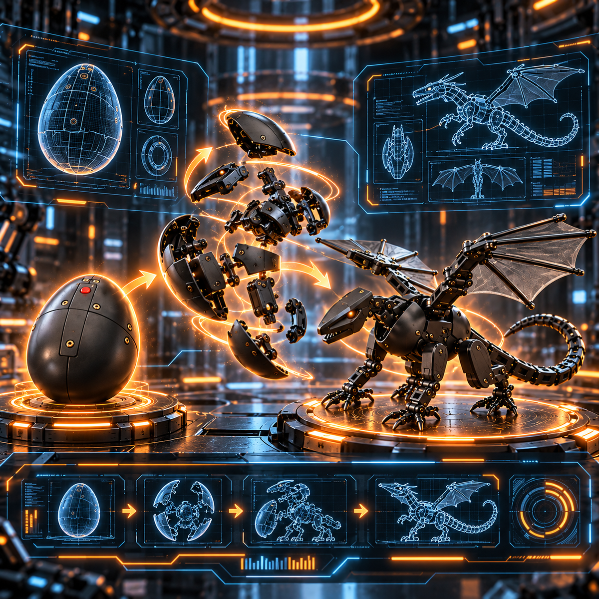🥚🐉 DragonMorph – Magical Egg-to-Dragon Transforming Mechanical Toy | Unique Gift for Dragon Lovers