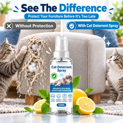 🐱🛡️ Cat Scratch Deterrent Spray – Protect Your Furniture & Keep Cats Away from Scratching!