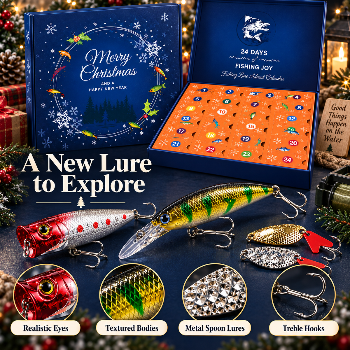 🎣 2026 Fishing Advent Calendar – 24 Days of Surprise Fishing Lures