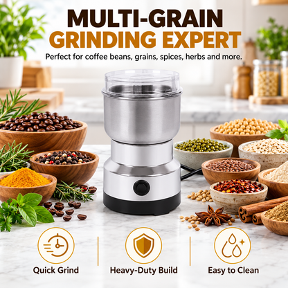 ⚡ High-Speed Stainless Steel Grain Grinder – Powerful Multi-Purpose Mill