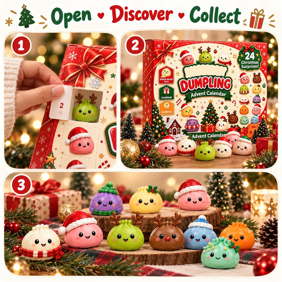 🎄 24-Day Squishy Advent Calendar – A New Christmas Surprise Every Day