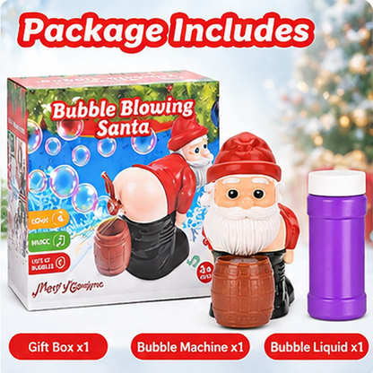 🎅🎄 Santa Bubble Blowing Machine – Musical Christmas Decor with Lights & Bubbles! ✨🫧
