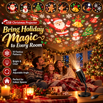 🎄 HD Christmas Projector – 6/10 Festive Scenes for Magical Holiday Displays