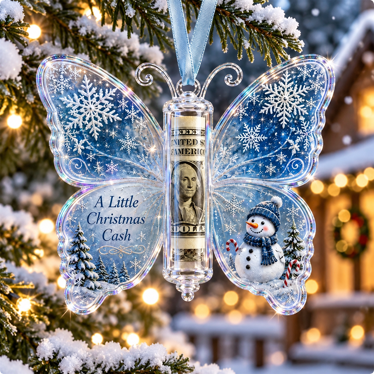 🎄 Christmas Money Butterfly Ornament – Creative Cash Gift Holder Keepsake 🦋💵