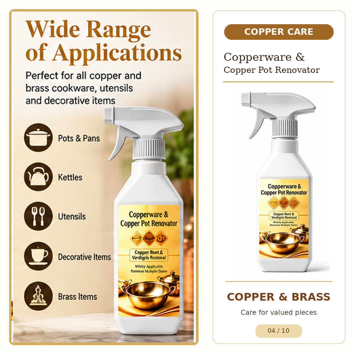 ✨ Copper Pot & Cookware Cleaner – Restore Shine & Remove Tarnish