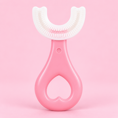 🦷 Kids 360° U-Shaped Toothbrush – Soft Silicone for Easy & Gentle Brushing ✨