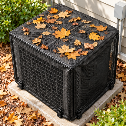 🍃 Heavy-Duty Breathable Mesh AC Cover – Keep Leaves & Debris Out