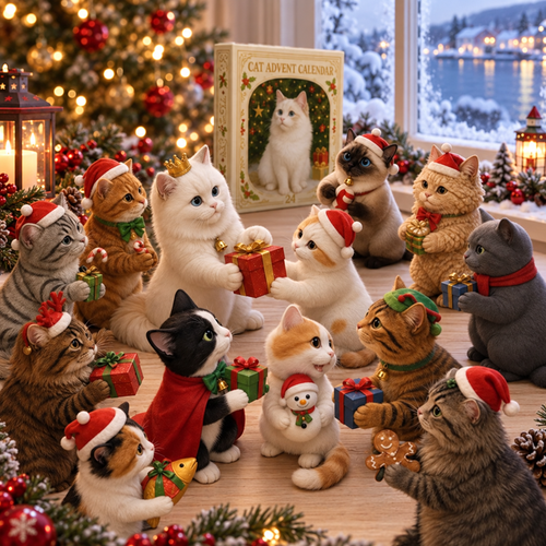 🎄 2026 Cat Advent Calendar – Christmas Countdown Gift for Cat Lovers