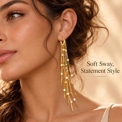 ✨ Elegant Long Tassel Statement Earrings for Women
