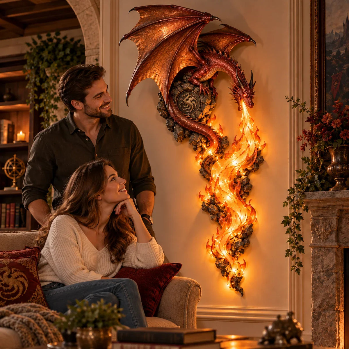 🔥 Dragonfire Guardian Wall Sconce – 🐉A Legendary Flame Awakens On Your Wall 🔥