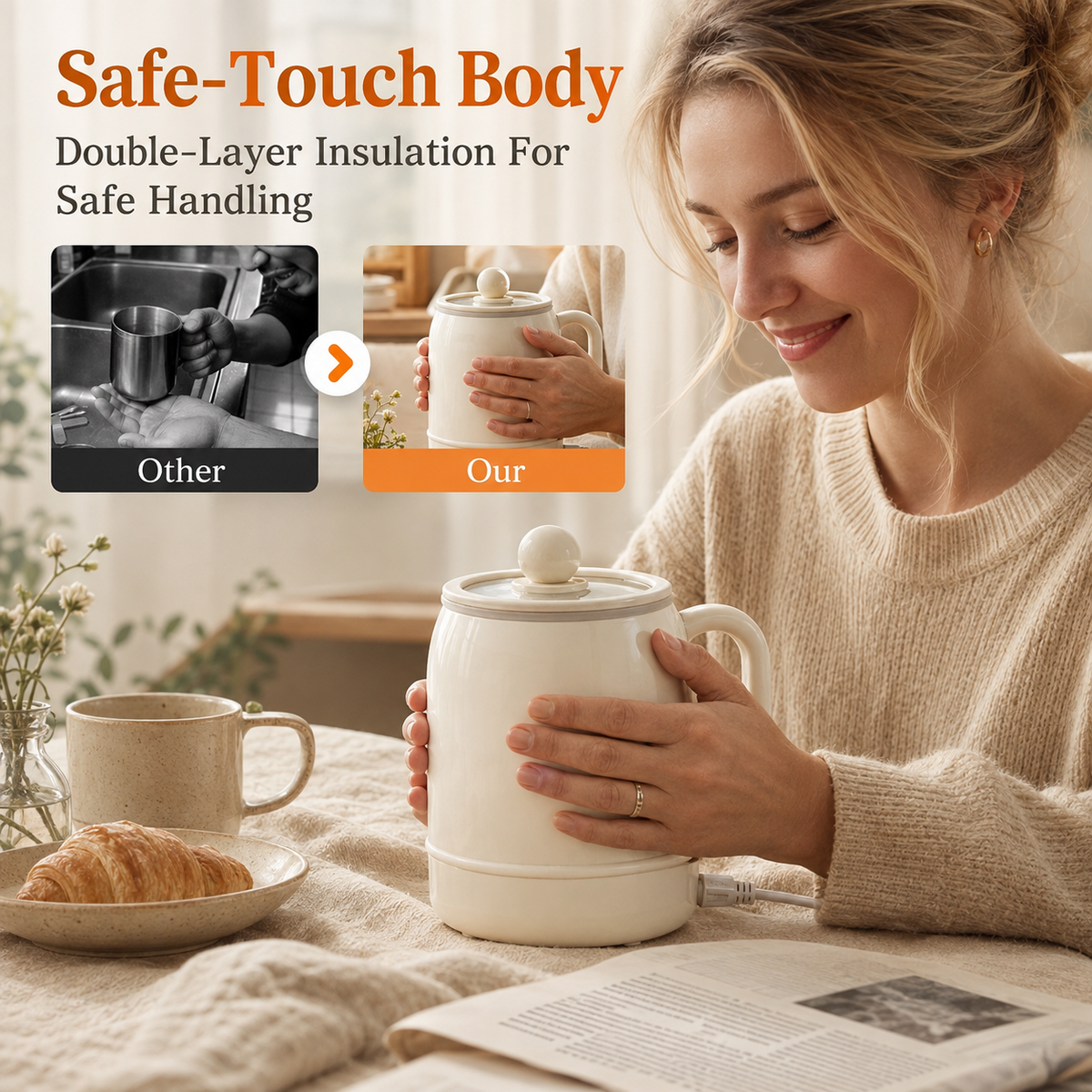 2-in-1 Portable Electric Cooker – Compact Mini Cooking Pot for Fast, Easy Meals