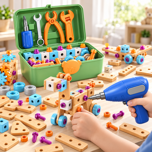 🧰 Children's Educational DIY Tool Kit – Build, Learn & Create!