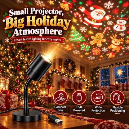 🎄 HD Christmas Projector – 6/10 Festive Scenes for Magical Holiday Displays