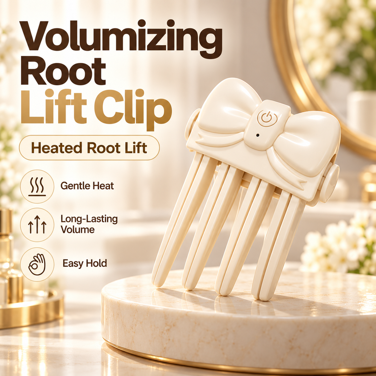 ✨ Wireless Heated Root Lift Clip – 💁‍♀️ Volumizing Hair Styling Tool