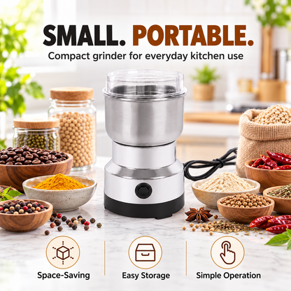 ⚡ High-Speed Stainless Steel Grain Grinder – Powerful Multi-Purpose Mill