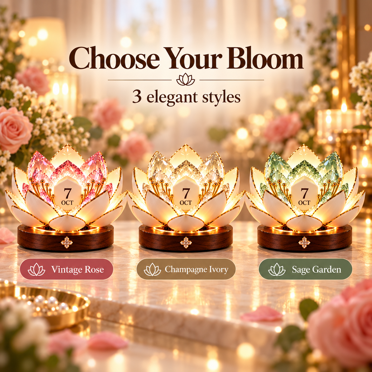 🌸✨ Automatic Blooming Perpetual Calendar | A Timeless Flower That Blooms Year After Year 🌷♾️