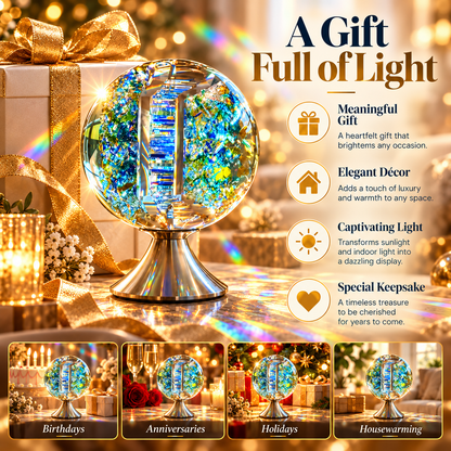 🌈✨ Magical Rainbow Crystal Light Sculpture – Stunning Glass Art That Fills Your Room with Colorful Reflections!