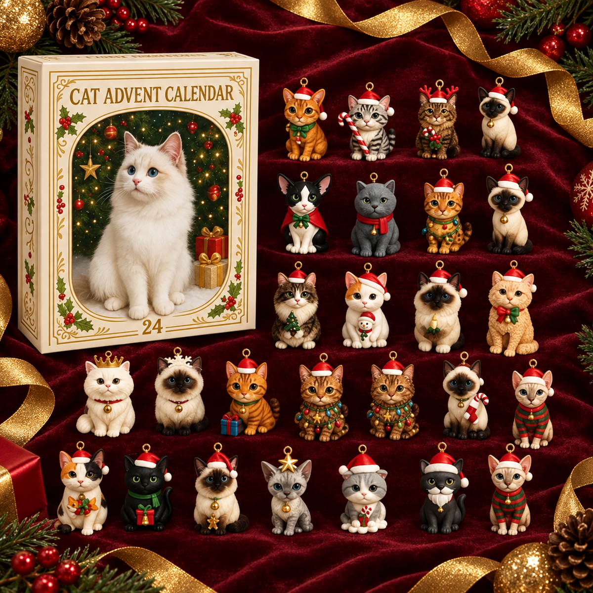 🎄 2026 Cat Advent Calendar – Christmas Countdown Gift for Cat Lovers