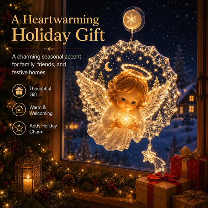🎄Lighted Christmas Window Decoration with Suction Cup– 8 Warm LED Festive Designs✨