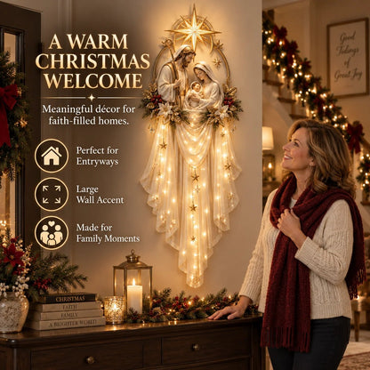 ✨ Holy Family Star Veil – Meaningful Christmas Wall Decor