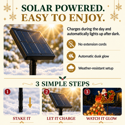 🔔🎄 Festive From Every Angle ✨– Magical Christmas Cascade Solar Garden Light🎄🎁