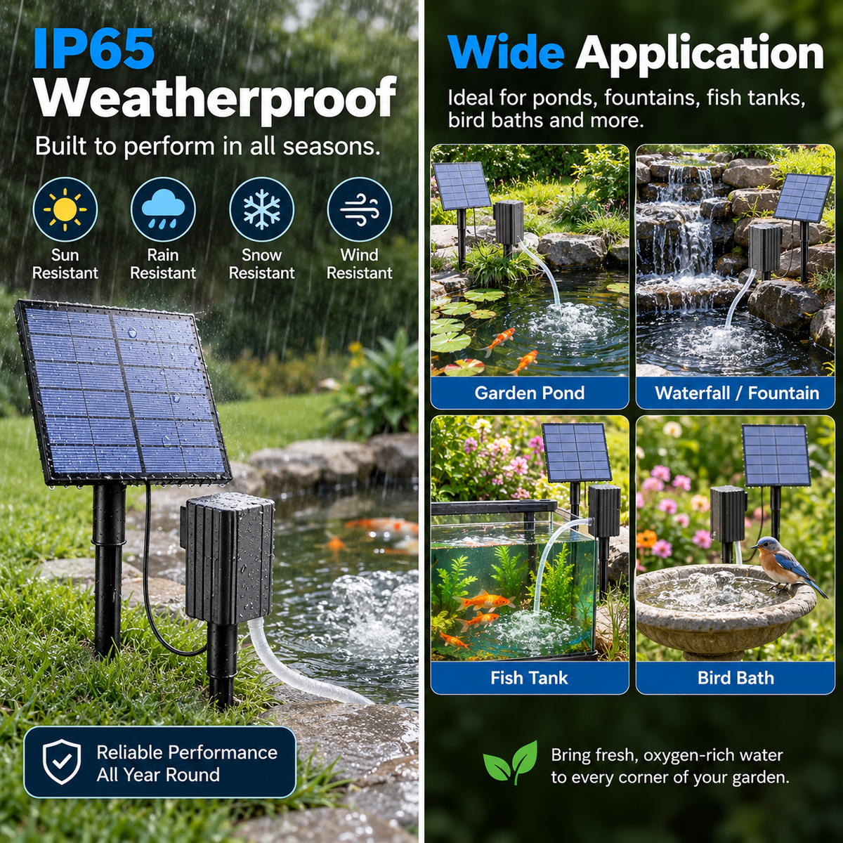 ☀️Solar Pond Aerator with Air Pump🐟