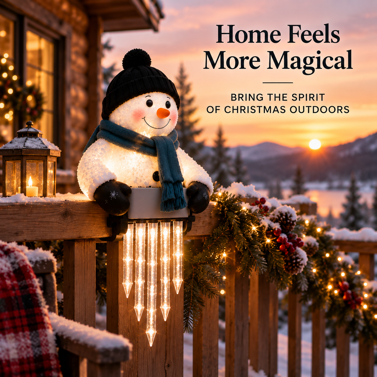 ⛄ Bring A Little Christmas Magic Home - WinterGlow Snowman Icicle Light Decor