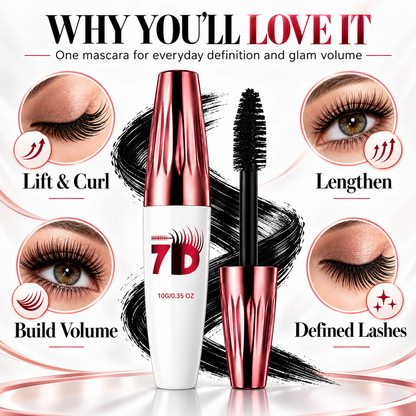 ✨ 7D Smudge-Proof Curling & Lengthening Mascara – Lift, Length & Volume