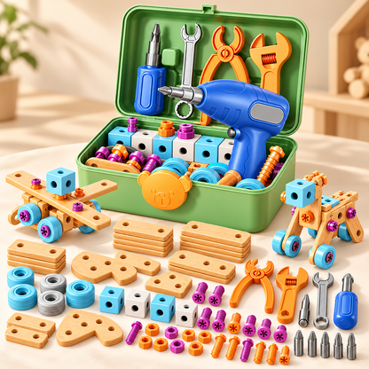 🧰 Children's Educational DIY Tool Kit – Build, Learn & Create!