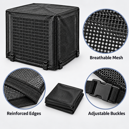 🍃 Heavy-Duty Breathable Mesh AC Cover – Keep Leaves & Debris Out