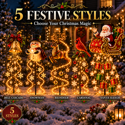 🔔🎄 Festive From Every Angle ✨– Magical Christmas Cascade Solar Garden Light🎄🎁