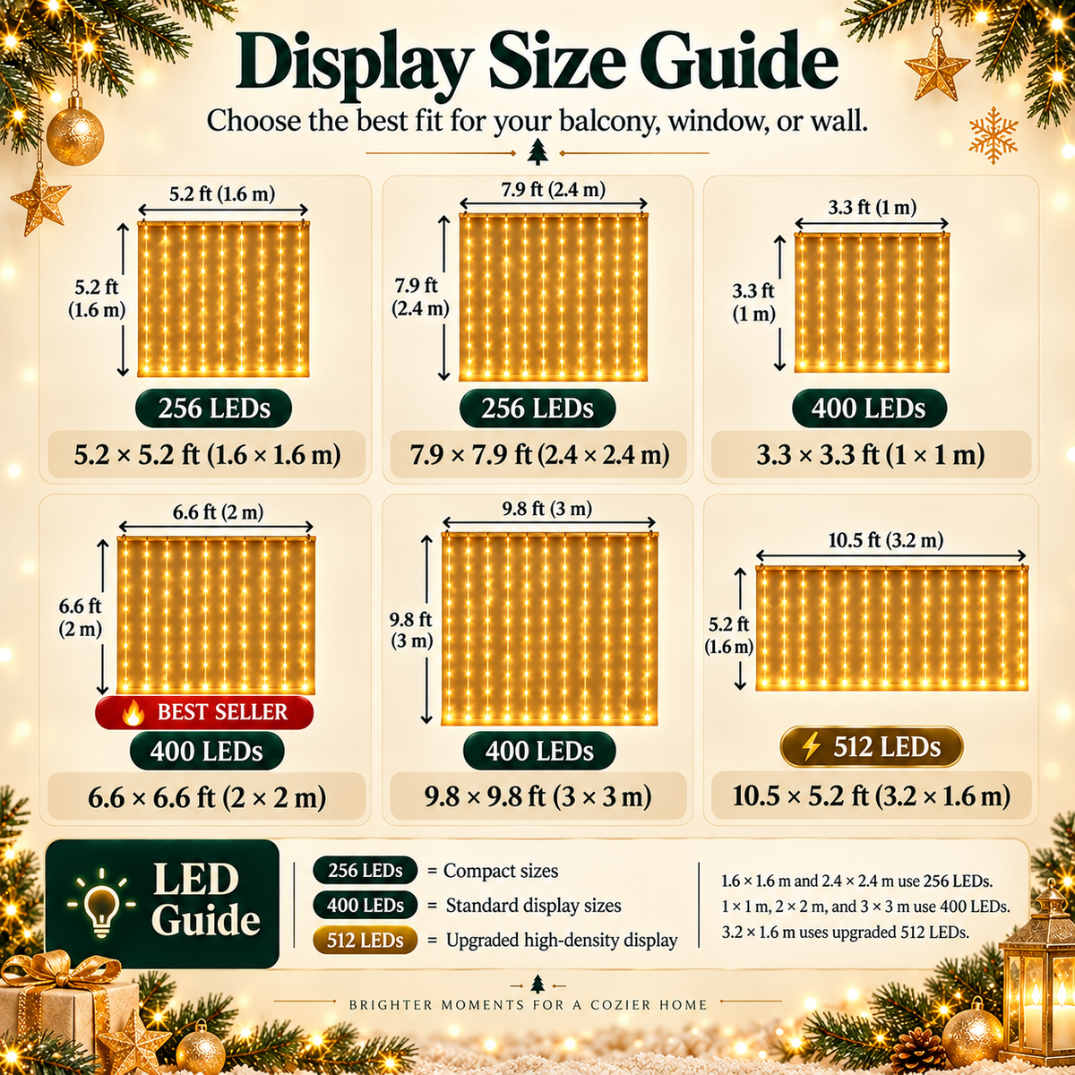 Ncrovopro smart pixel curtain lights for animated holiday displays