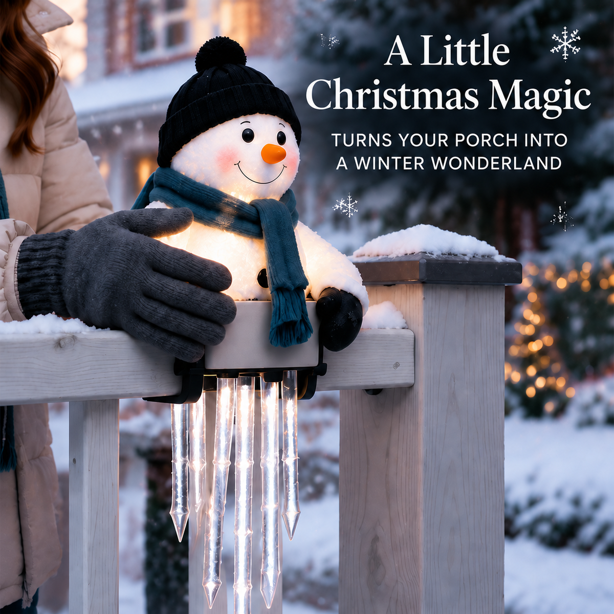 ⛄ Bring A Little Christmas Magic Home - WinterGlow Snowman Icicle Light Decor