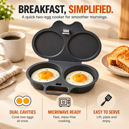🍳 Microwave Egg Poacher for 2 Eggs – Quick & Easy Breakfast Maker
