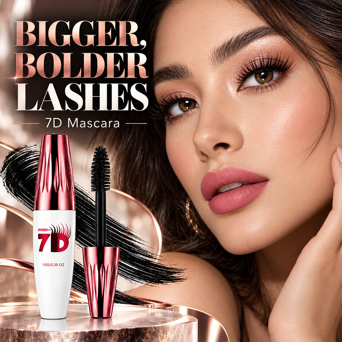 ✨ 7D Smudge-Proof Curling & Lengthening Mascara – Lift, Length & Volume
