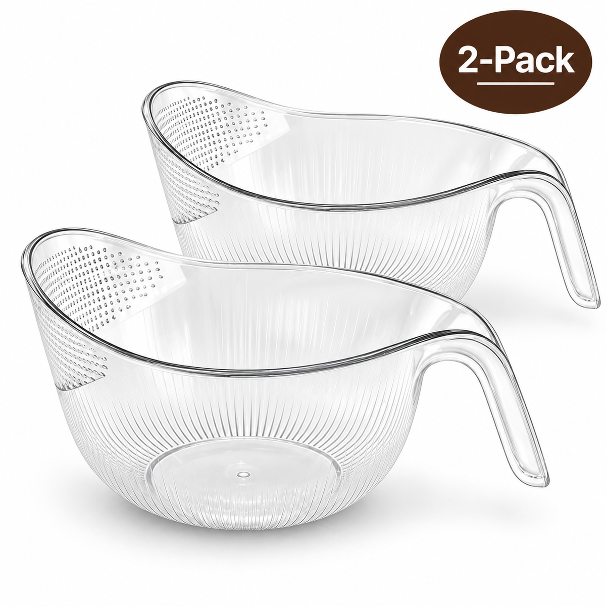 🍚 Multi-Functional Rice Strainer with Handle – Easy-Drain BPA-Free Kitchen Colander