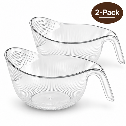 🍚 Multi-Functional Rice Strainer with Handle – Easy-Drain BPA-Free Kitchen Colander