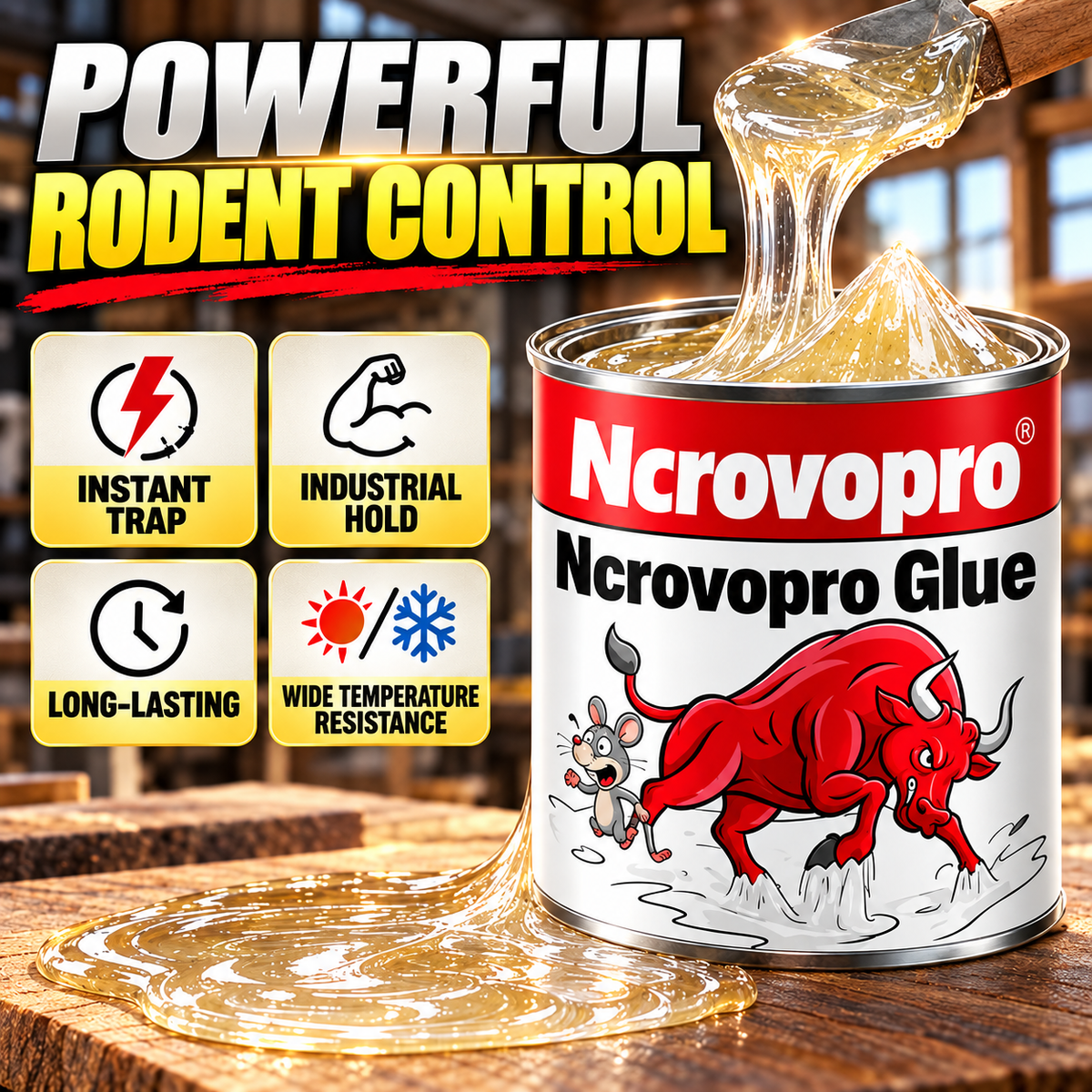 🐭💪 Ultra-Strong Mouse & Ncrovopro Trap – Powerful Rodent Control!