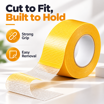 💪 Heavy-Duty Double-Sided Grid Tape – Strong Grip & Cleaner Removal
