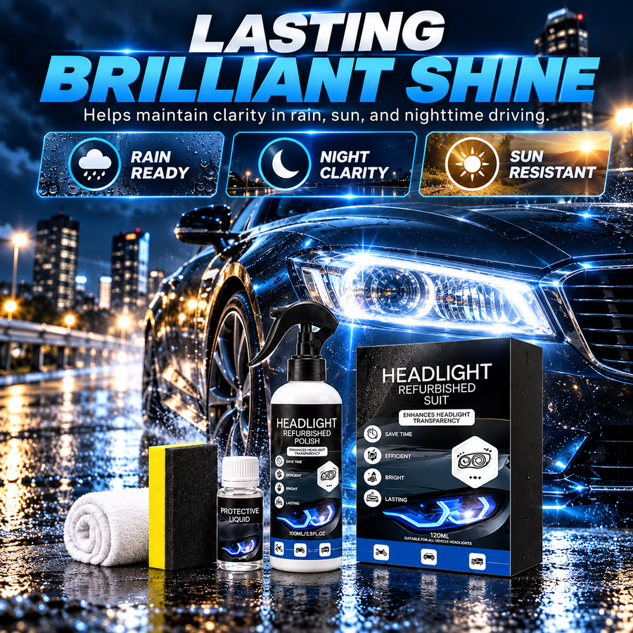 Protective headlight coating and restoration fluid