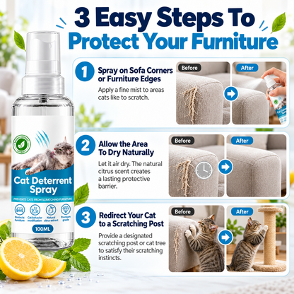 🐱🛡️ Cat Scratch Deterrent Spray – Protect Your Furniture & Keep Cats Away from Scratching!