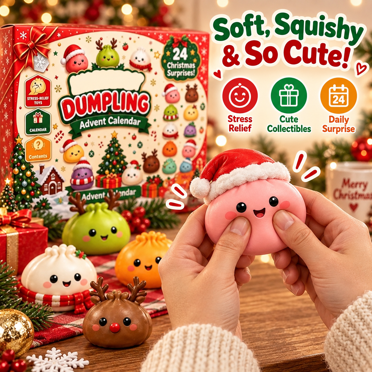Soft and squishy Christmas character toy