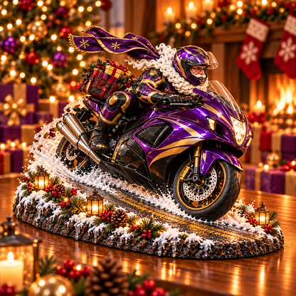 🏍️🎅 Santa’s Christmas Ride – Vintage Motorcycle Keepsake Collection