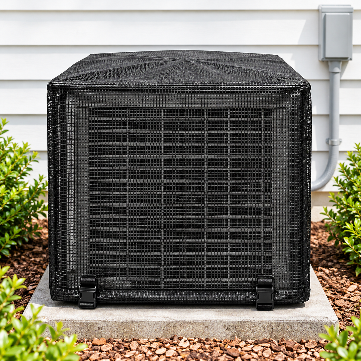 🍃 Heavy-Duty Breathable Mesh AC Cover – Keep Leaves & Debris Out