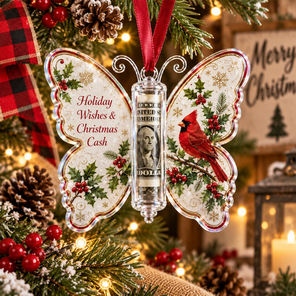 🎄 Christmas Money Butterfly Ornament – Creative Cash Gift Holder Keepsake 🦋💵